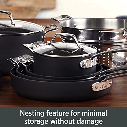 All-Clad Essentials Hard Anodized Nonstick Fry Pan Set 2 Piece, 8 and 10.5 Inch, Oven Safe W78408