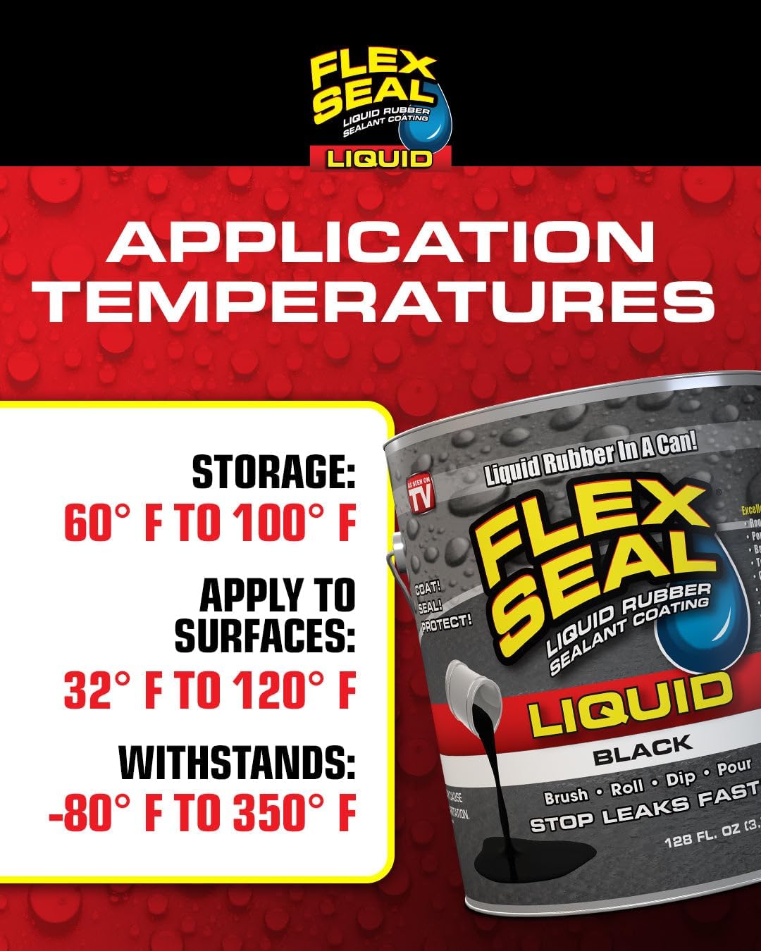 Flex Seal Liquid Rubber Coating Sealant, Waterproof, UV Resistant, 1 Gallon, Clear J41027
