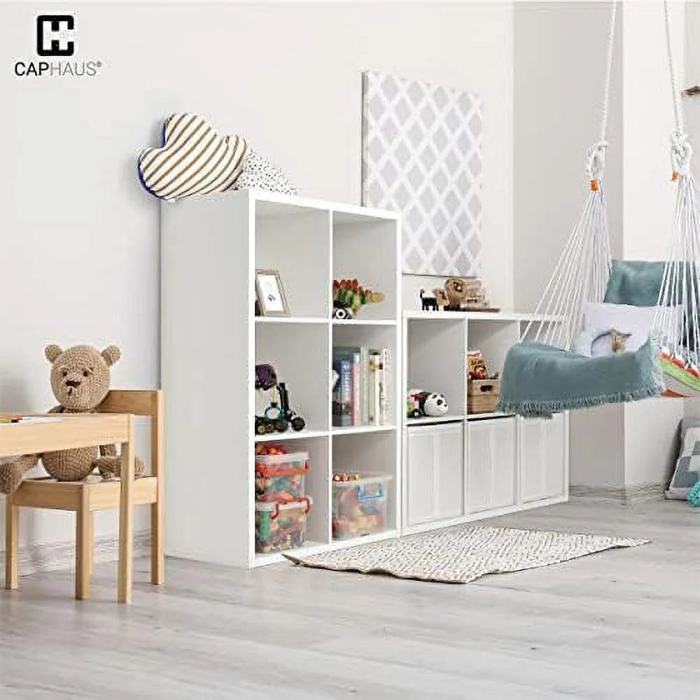 HOOMHIBIU 13-Inch 8-Cube Organizer Bookcase White D919