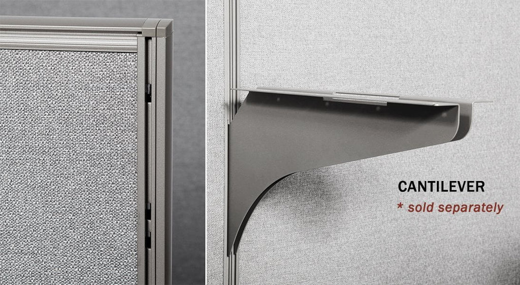 GOF Office Cubicle Double 4 Stations 60D x 96W x 72H B296
