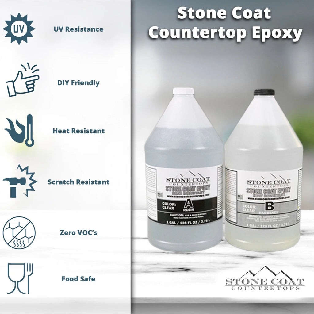 Stone Coat Countertops Epoxy Resin Kit 1/2 Gallon for DIY Projects W515396