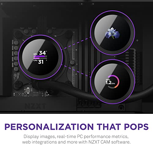 NZXT Kraken 240 RGB 240mm AIO CPU Liquid Cooler with LCD Display, Black I388