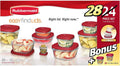 Rubbermaid Easy Find Lids Food Storage Containers with Lids - BPA-Free Durable Plastic Food Containers Great for Home, School, Travel - Freezer, Microwave, and Dishwasher Safe - 28 Piece Set - Red