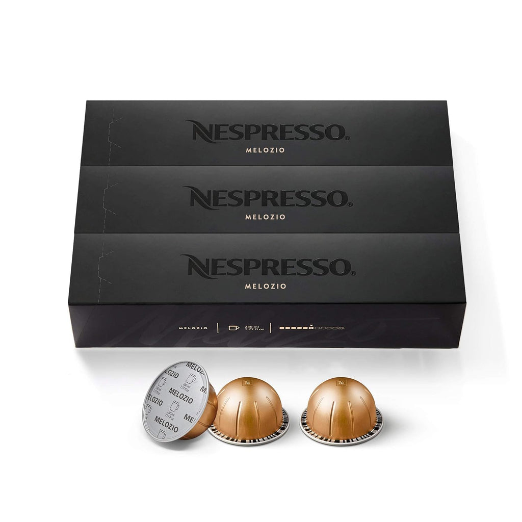 Nespresso VertuoLine Coffee Capsule Bundle - Melozio and Double Espresso Scuro N126
