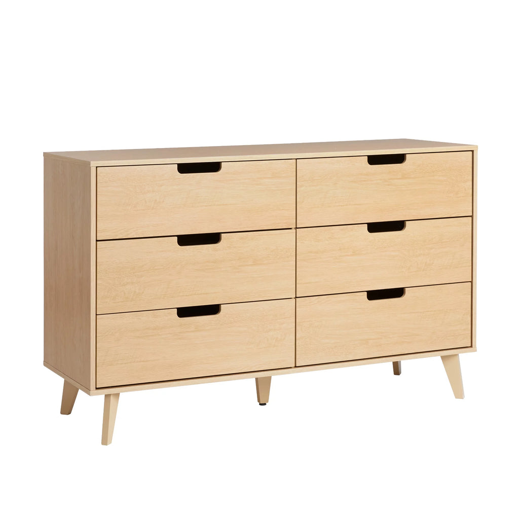 Walker Edison Modern 6-Drawer Dresser with Cut-Out Handles V97089