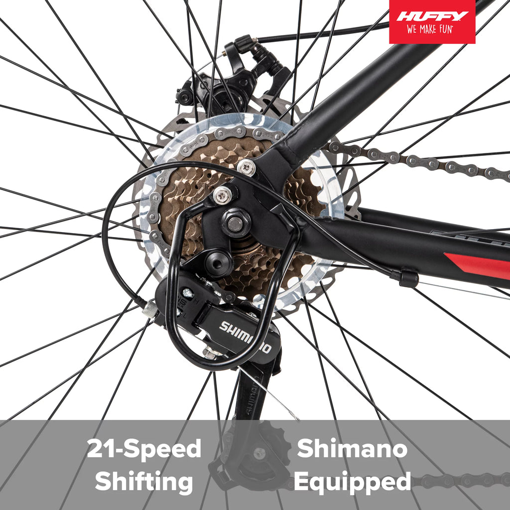Huffy Rangeline 27.5 in Men's Mountain Bike, Black and Red P36945