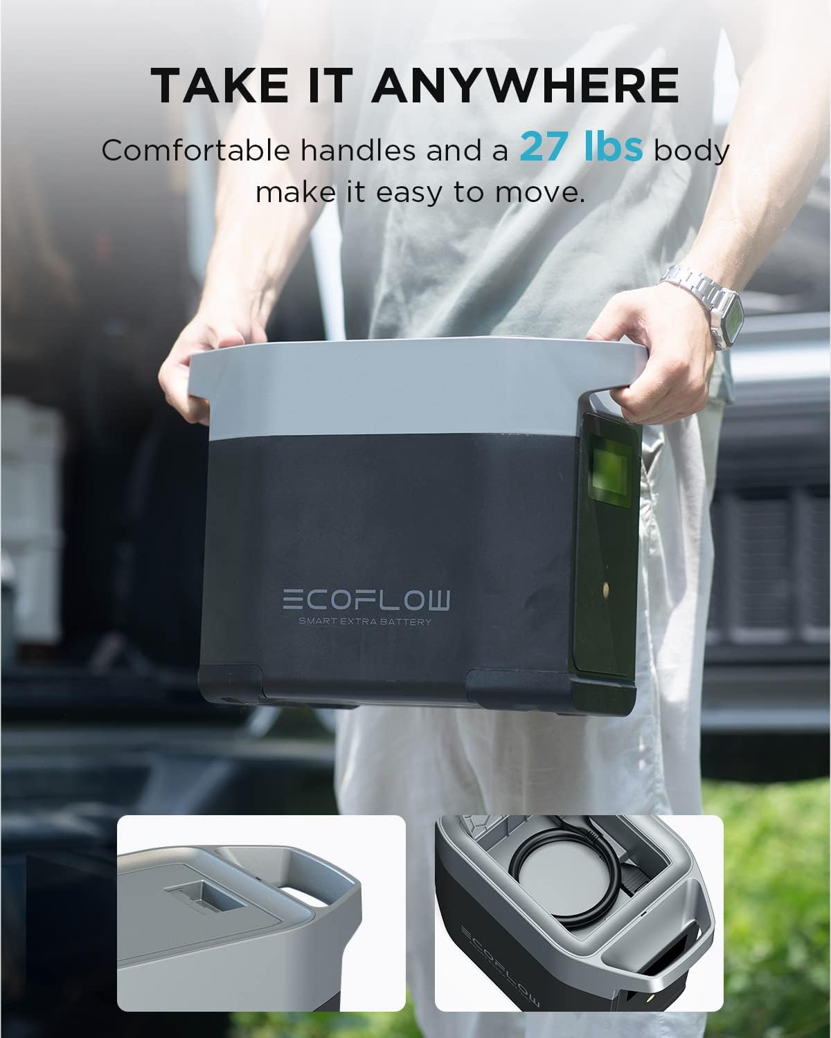 EF ECOFLOW Delta 2 Smart Extra Battery 1024Wh LiFePO4 Expansion Battery B5016
