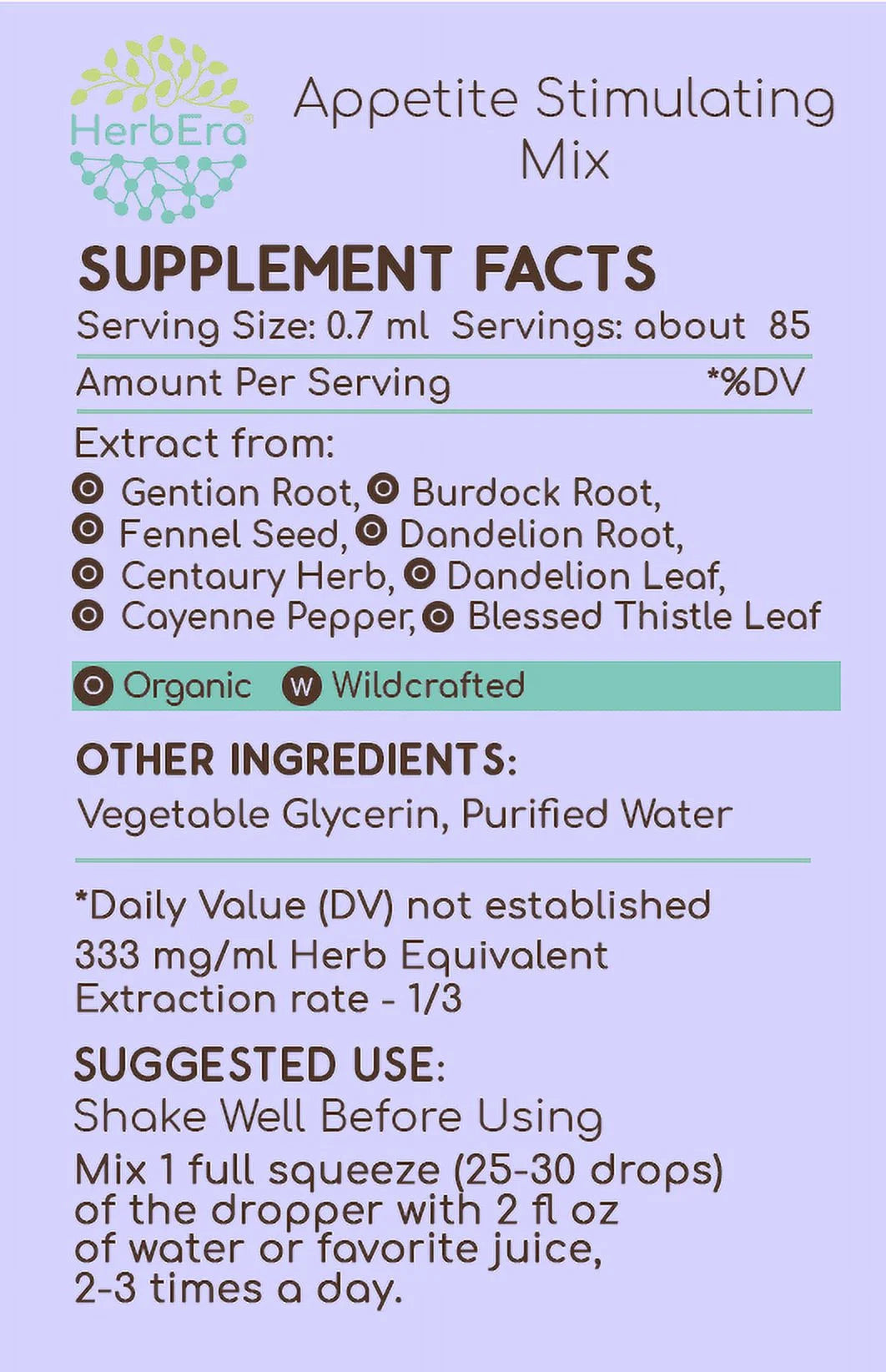 Appetite Stimulating Alcohol-Free Tincture, Appetite Restore 2 oz O436531