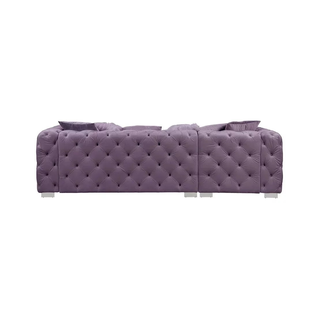Acme Qokmis Purple Velvet Sectional Sofa O404363