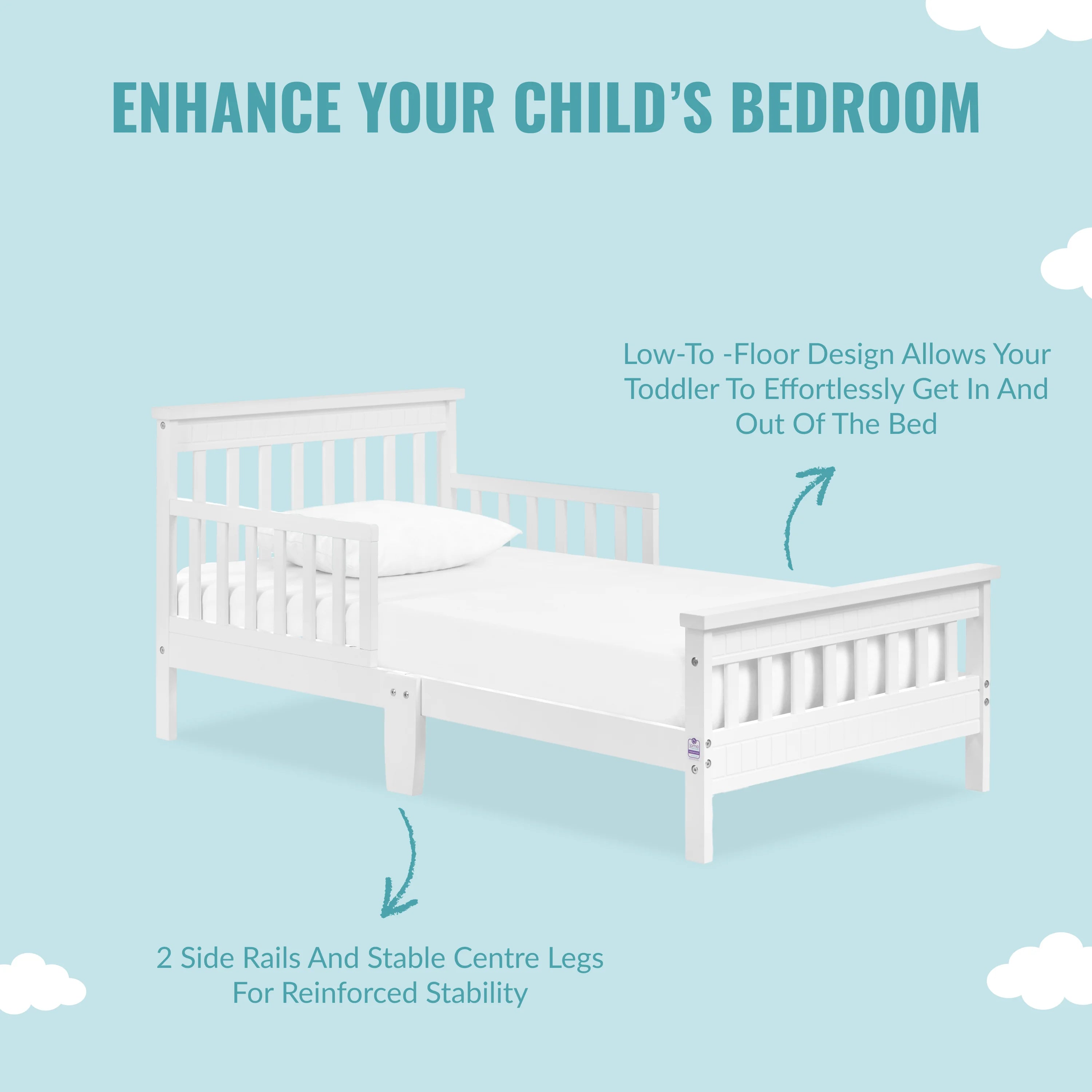 Dream On Me San-Fran Toddler Bed White R29133