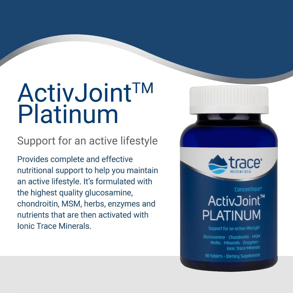 Trace Minerals Activ Joint Platinum Dietary Supplement, 90 Tablets R3789