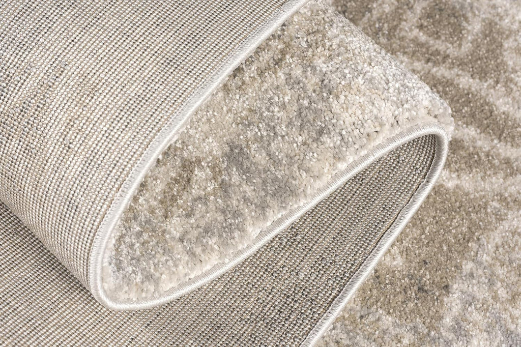 New Zealand Plush Scandinavian Grey Brown Indoor Area Rug 4' x 6' A2990