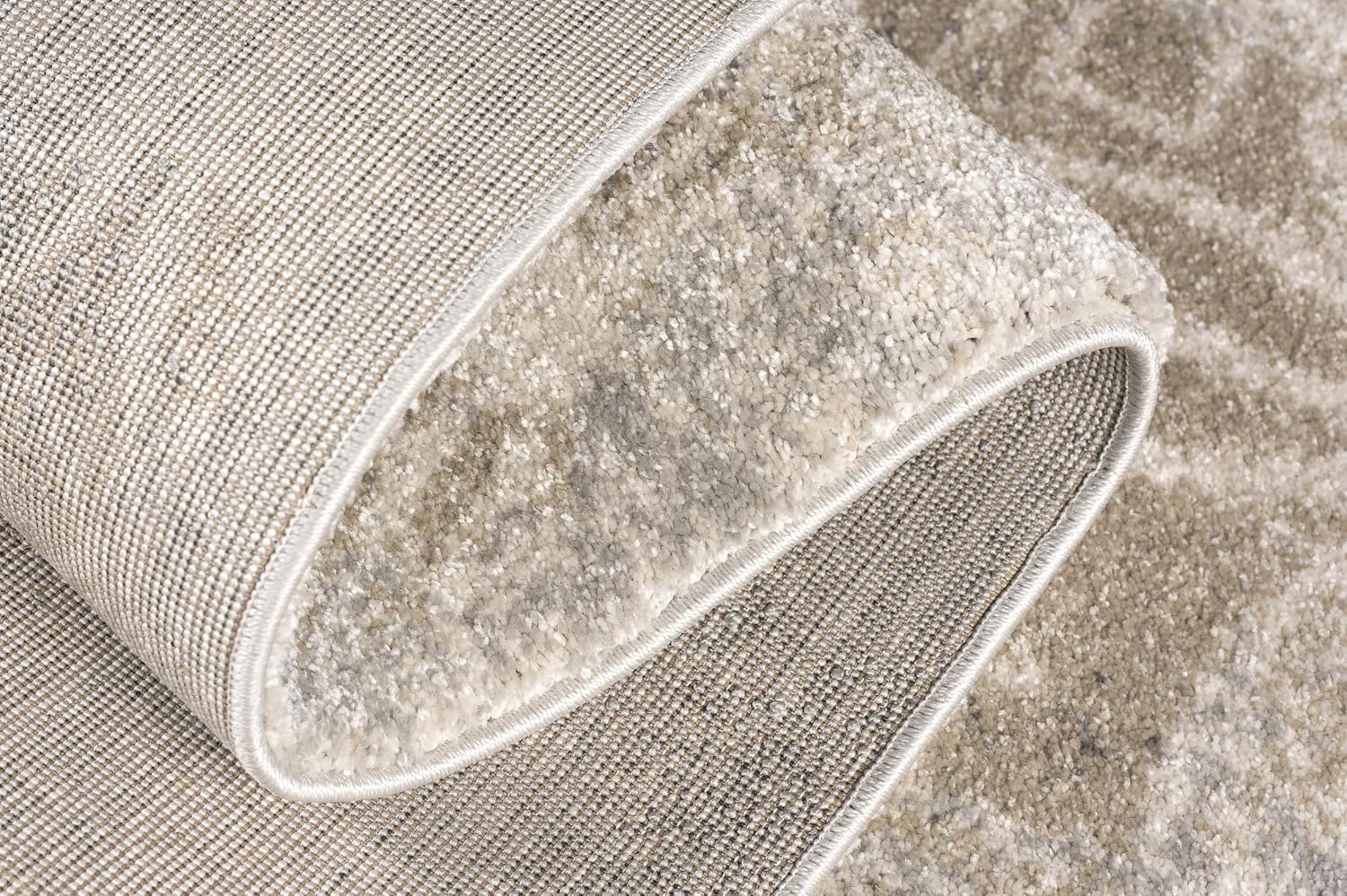 New Zealand Plush Scandinavian Grey Brown Indoor Area Rug 4' x 6' A2990