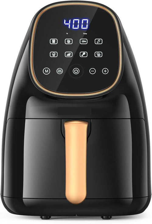 Air Fryer 2.2 QT Digital Airfryer 8-in-1 Small Air Fryers Cooker with Customizable Temperature 60 Minute Timer Nonstick Tray Hot Air Oven Mini Freidora de Aire Easy to Use Compact Cooker 1000W