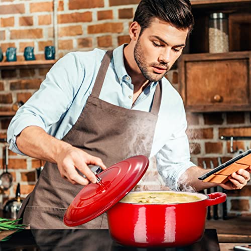 6QT Enamel Cast Iron Dutch Oven with Lid, Blue S9989