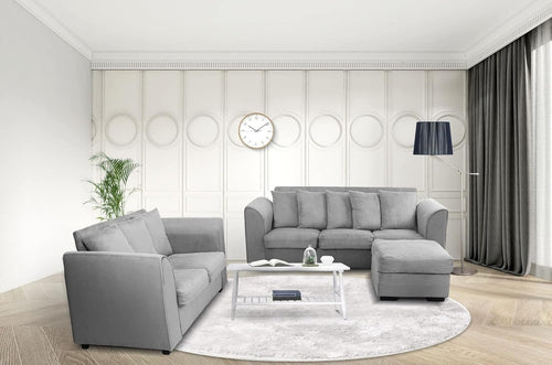 3pcs Living Room Set Light Grey