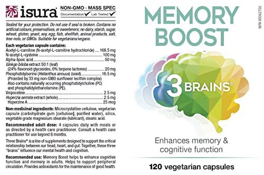 3 Brains Memory Boost 120 Ct I615774