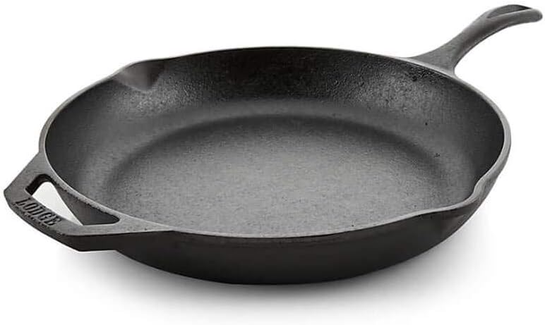 Lodge 12" Cast Iron Skillet - Chef Collection - Perfect Sear - Ergonomic Handles - Superior Heat Retention - Cast Iron Cookware & Skillet