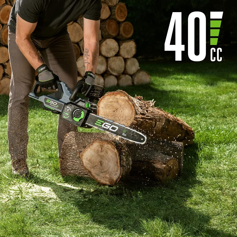 EGO Power+ CS1611 16-Inch 56V Cordless Chainsaw with Battery and Charger N410