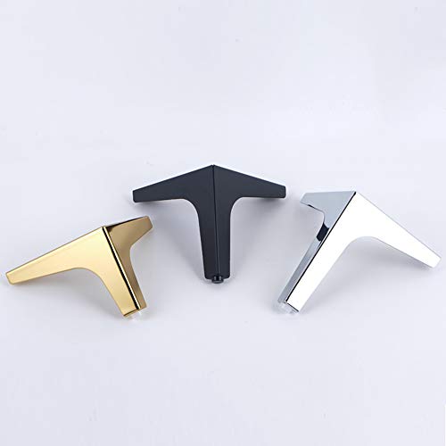zwhw Iron Furniture Feet Triangular Sofa Legs with Screws, 4 Pack, 500kg Load, 4.5 Inch T441