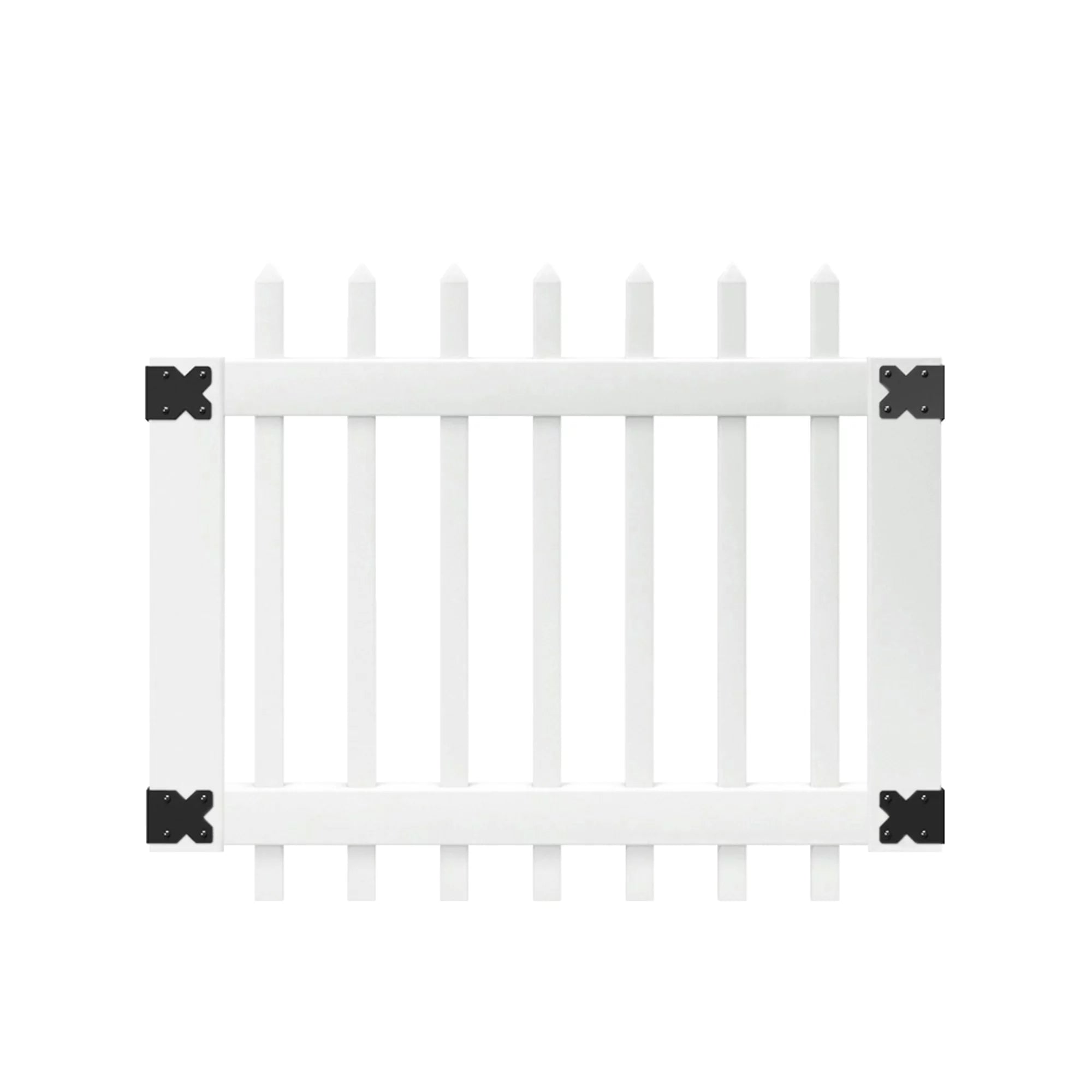 Outdoor Essentials Chelsea 3 ft. x 42 in. White Vinyl Picket Fence Gate