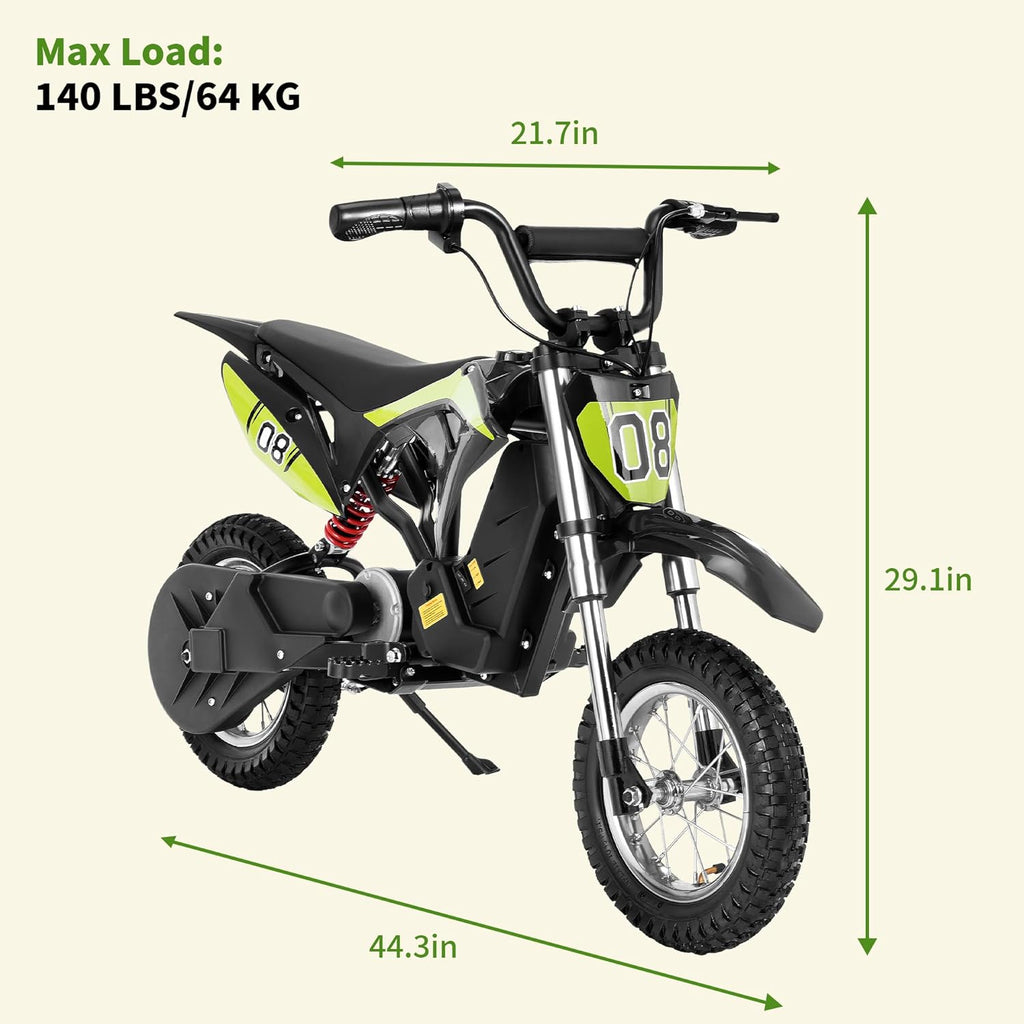 36V 300W Kids Electric Dirt Bike Ride on Motorcycle for Ages 5-10 M6348