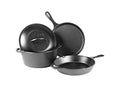 Lodge 15 Inch Cast Iron Pre-Seasoned Skillet with Tempered Glass Lid
