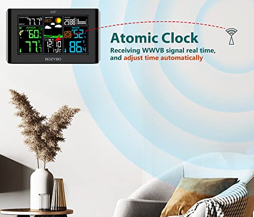 Wireless Indoor Outdoor Thermometer with Atomic Clock and Humidity Monitor H5598