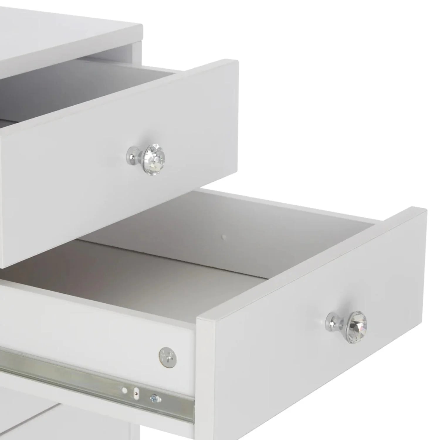 Impressions Vanity SlayStation 5-Drawer Makeup Vanity Storage Unit Bright White I9242