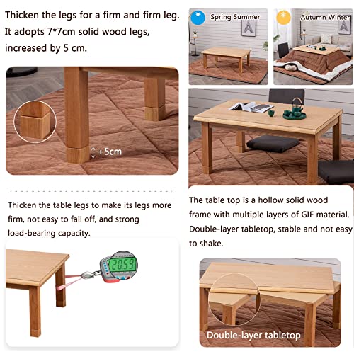 Japanese Kotatsu Table with Heater and Blanket U568