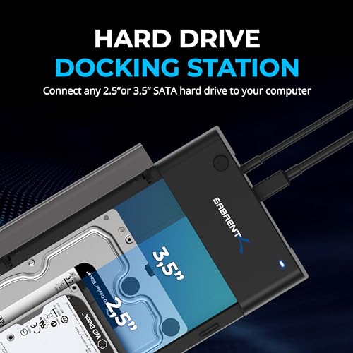 SABRENT Tool Free USB Type C Dual Docking Station for PCIe NVMe M.2 SSDs O66121