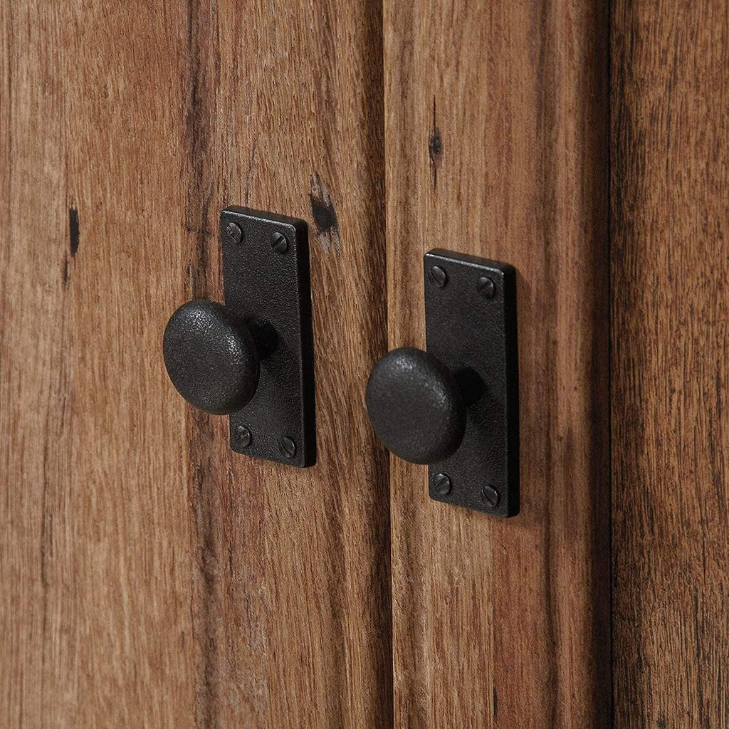 Rustic Oak Wardrobe Armoire with Garment Rod W2452