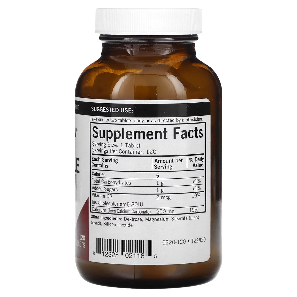 Kirkman Labs Calcium Chewable, 250 mg, 120 Tablets J34002