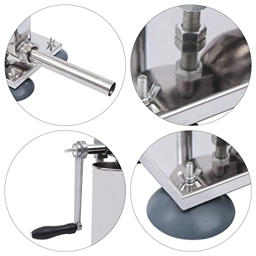 Stainless Steel Sausage Stuffer Machine, 3L Vertical with 8 Stuffing Tubes N8175