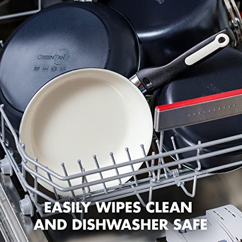 GreenPan Rio Ceramic Nonstick 5QT Saute Pan with Lid, Turquoise H37028