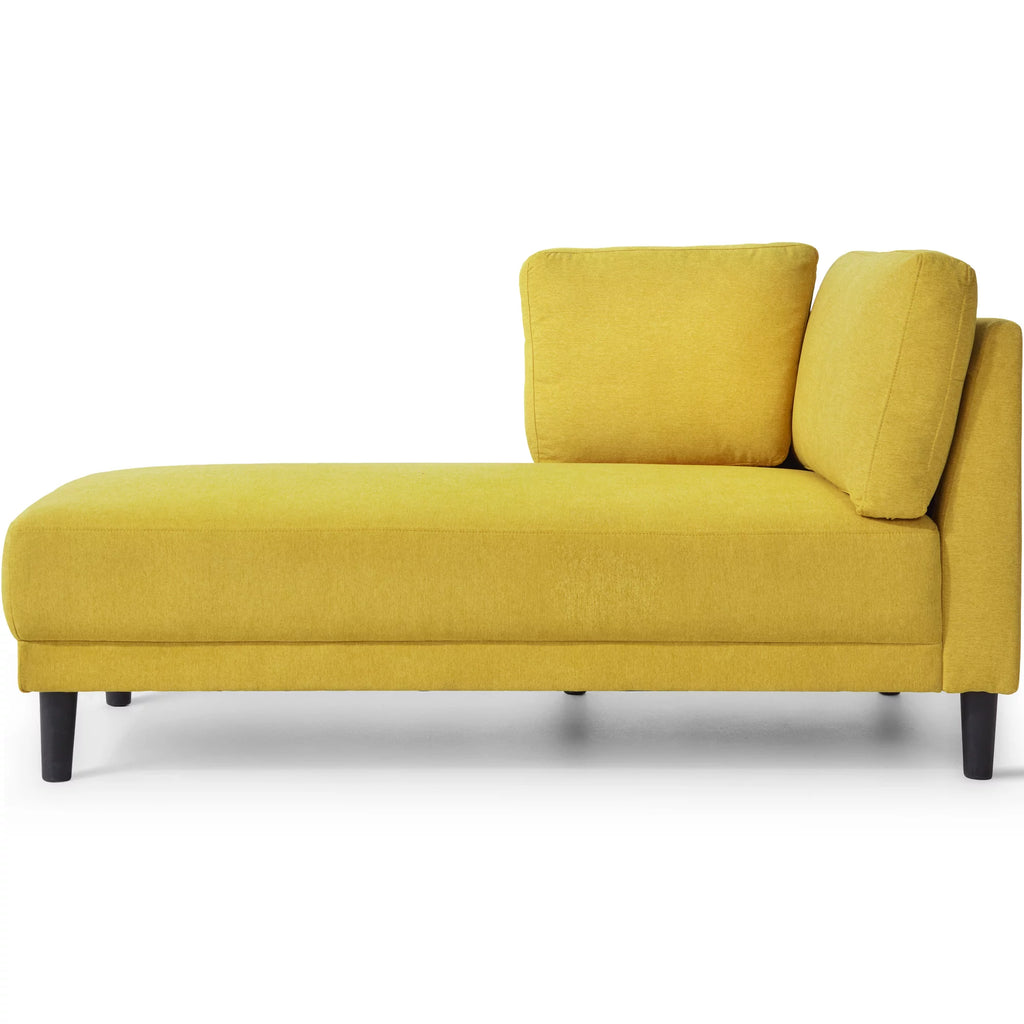 Yellow Chaise Lounge Chair with Arms for Living Room F7690