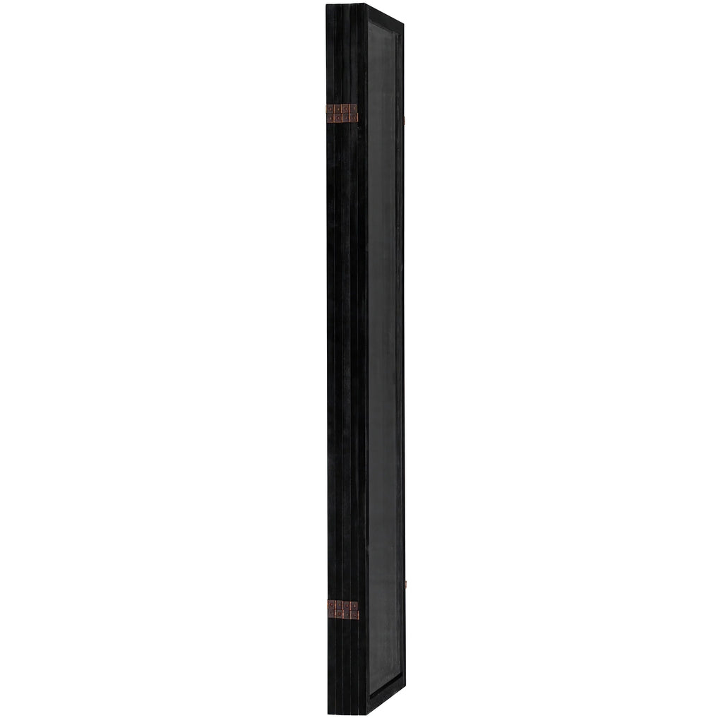 Oriental Furniture 6 ft. Tall Black 5 Panel Screen U8849