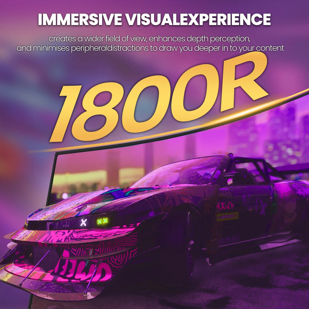 CRUA 32" 165Hz Curved Gaming Monitor, FHD 1080P, 1800R, 1ms, FreeSync R59580