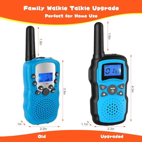 Wishouse Walkie Talkies for Kids Rechargeable 2 Pack Pink Purple I9315