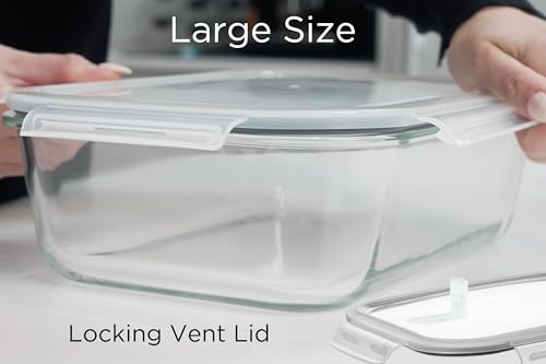 Razab 2700ml Glass Food Storage Container with Airtight Lid N950601