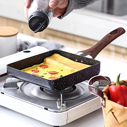Japanese Omelette Pan Tamagoyaki Nonstick Square Egg Roll Pan, 6.3 x 7.8 inch, Black A8103