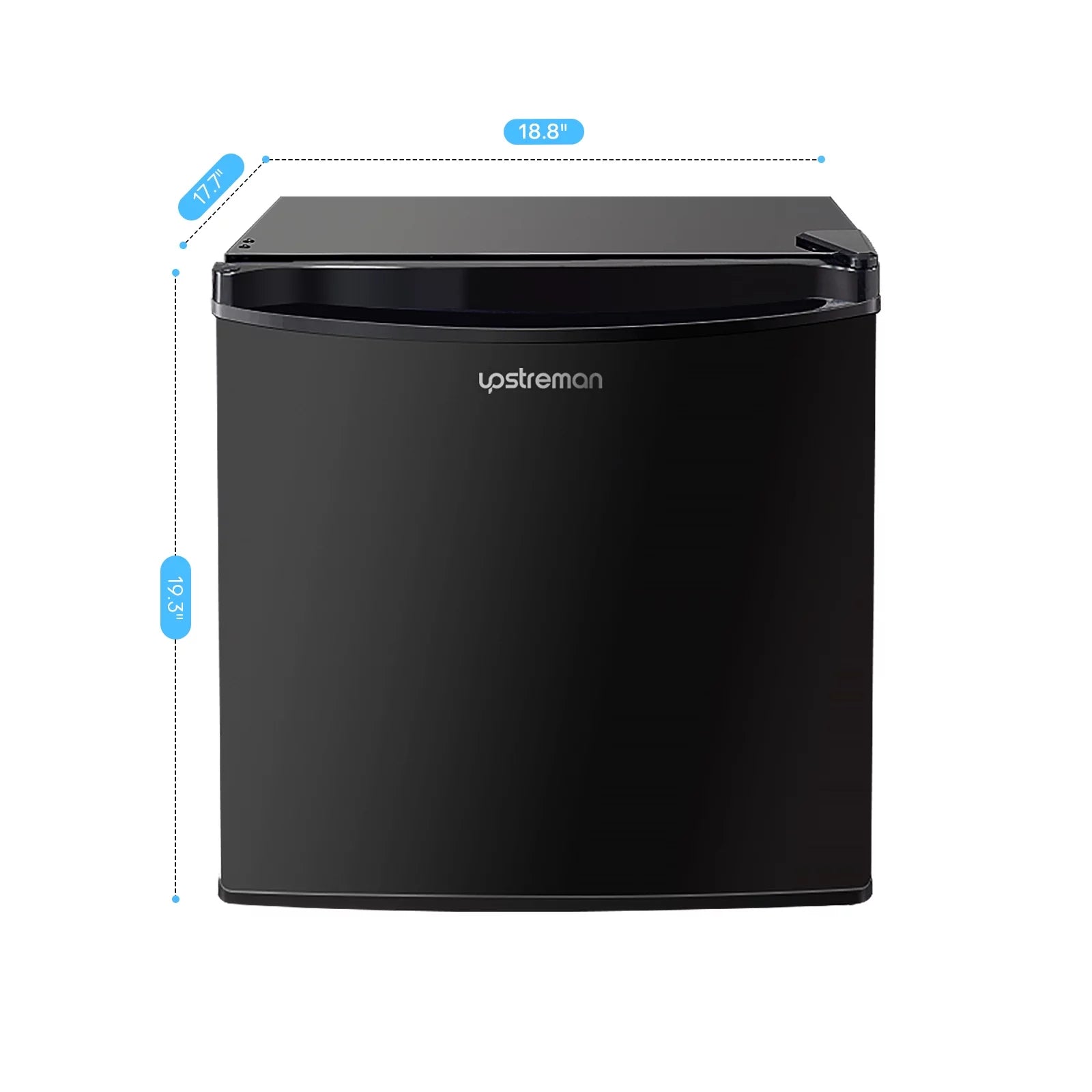 Upstreman 1.7 Cu.ft Mini Fridge with Freezer, Single Door, Black R28635