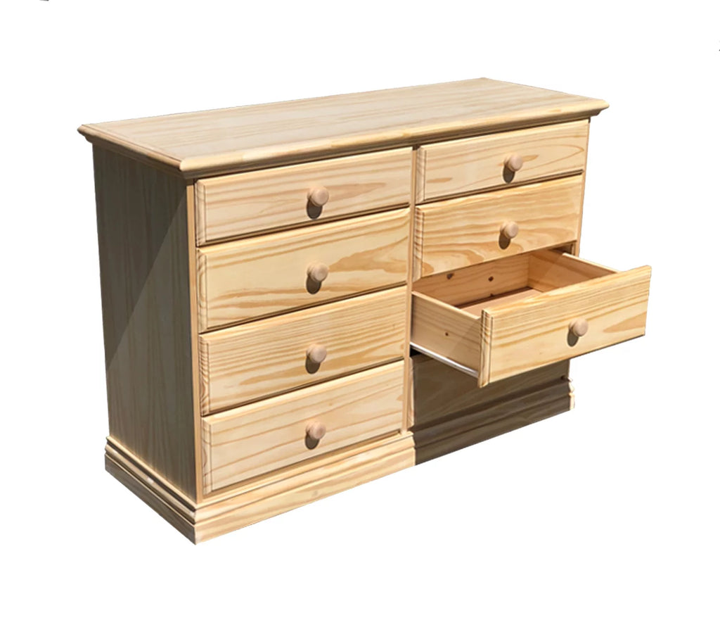 Solid Pine Wood Dresser Chest of Drawers Unfinished B71314