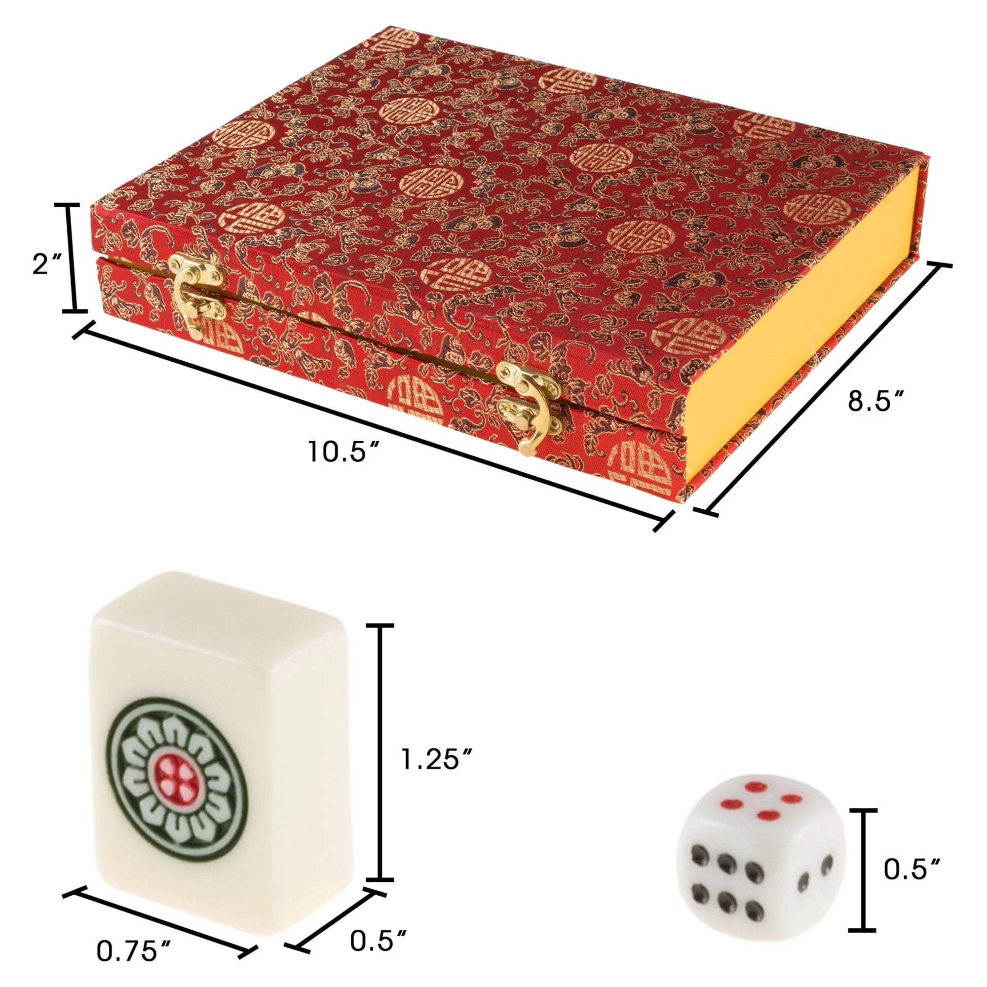 Hey! Play! Chinese Mahjong Set with 146 Tiles and Storage Case A1296
