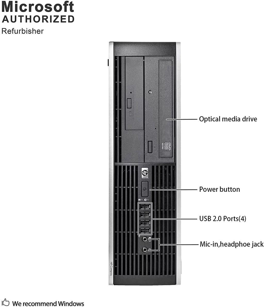 HP 8200 Desktop Computer Tower PC Intel Quad-Core i5 4GB RAM 2TB HDD Windows 10 Pro with 17" Monitor E267