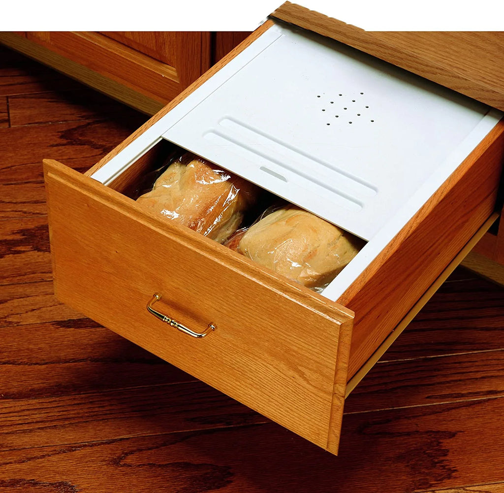 Rev-A-Shelf BDC-200-11 Small Kitchen Bread Drawer Cover Kit, White W4670
