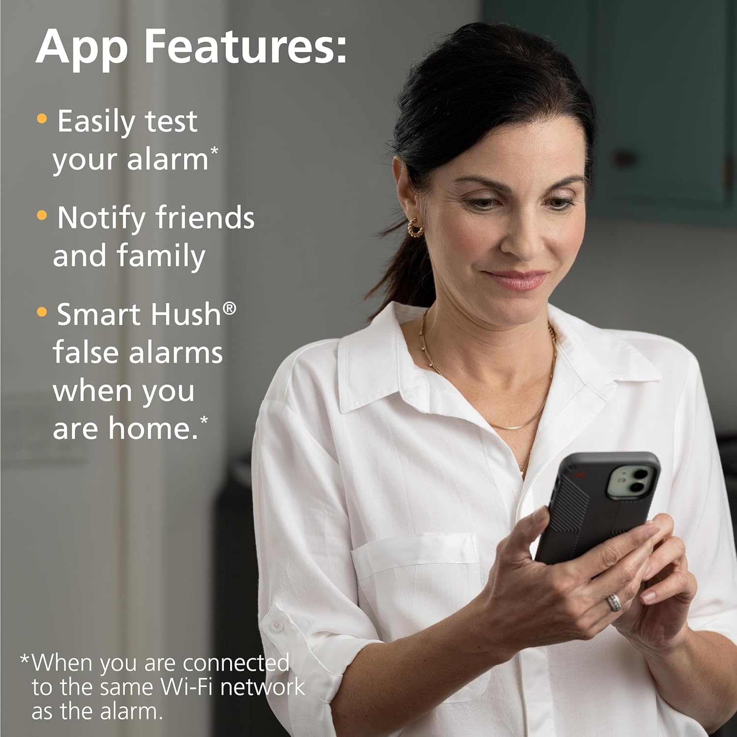 Kidde Smart Smoke & CO Detector with Indoor Air Quality Monitor, WiFi, Hardwired w/Battery Backup J865