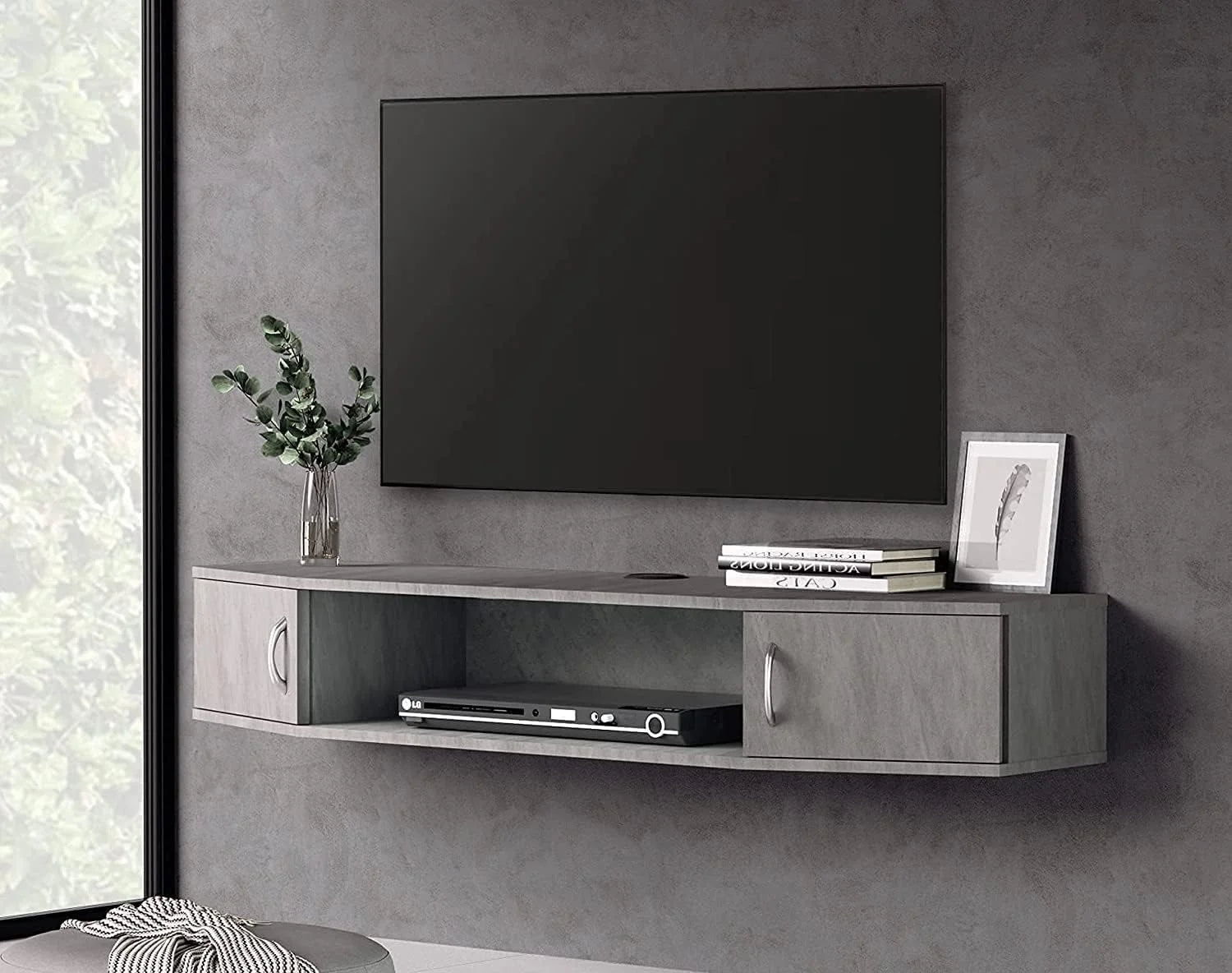 Floating TV Stand with Cabinet, Wall Mounted, 70'' Y5510