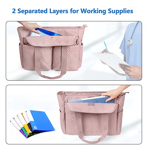 Fasrom Nurse Bag with Laptop Compartment, Clinical Tote for Nurses, Black S361927