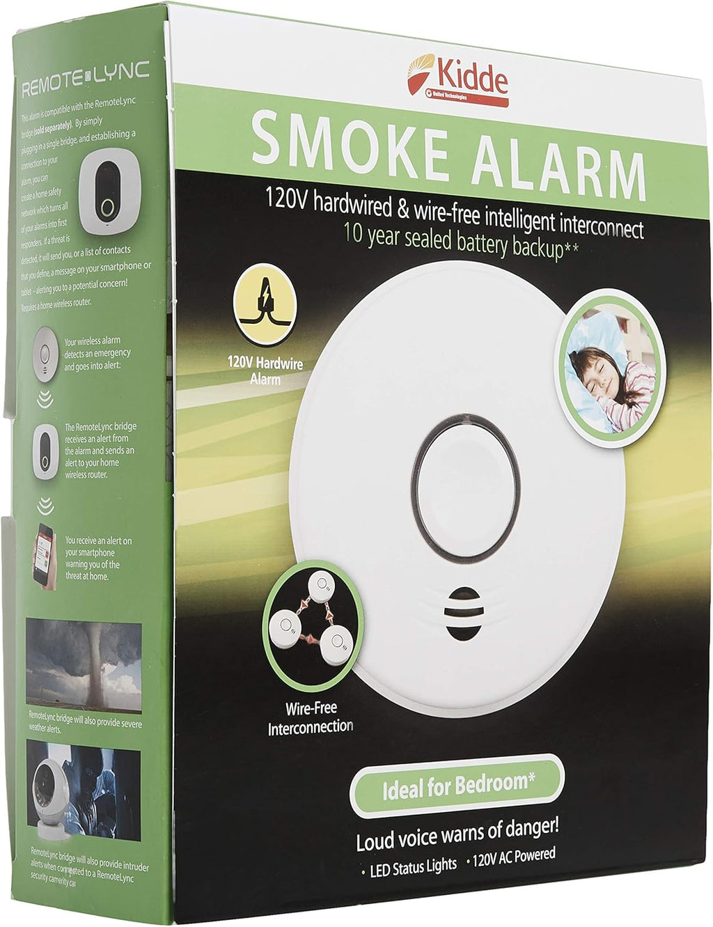 Kidde Wireless Smoke Detector, 10-Year Battery, Voice Alerts F710